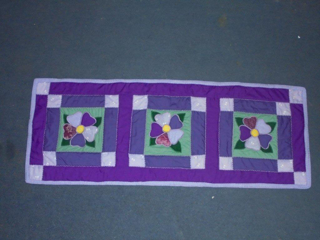 #1081  Table Runner  Violets