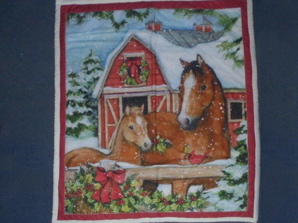 #1102  Christmas Time at the Horse Barn WB