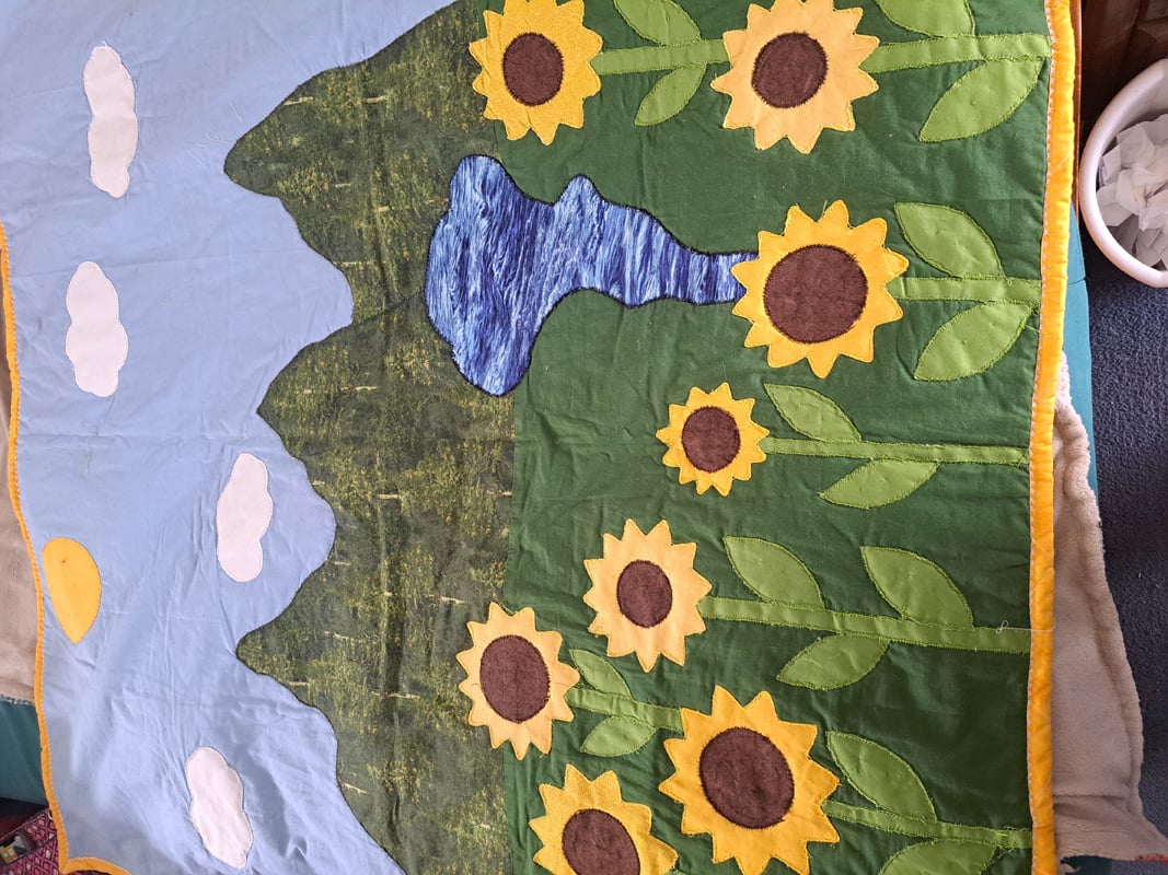 #1217 SunFlowers by the Mountainside 