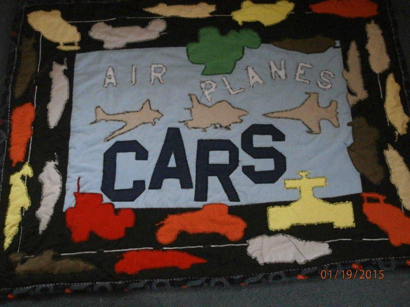 #903  Little boy’s Quilt  Airplanes and Cars